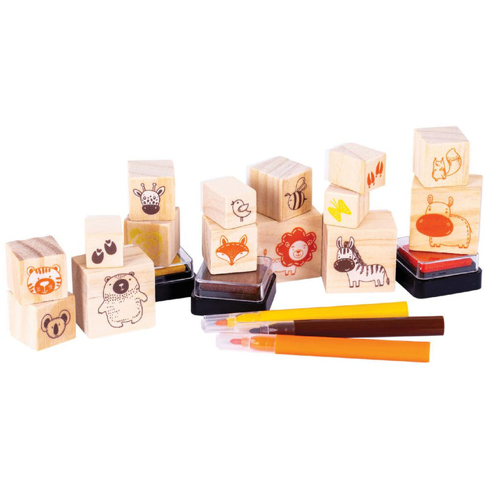 Edvantage - Wooden Stamp Set Animal Adventures