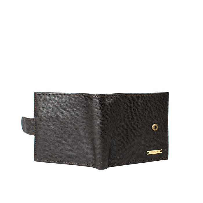 Ee 010Sc  Brown Leather Bi-Fold Wallet