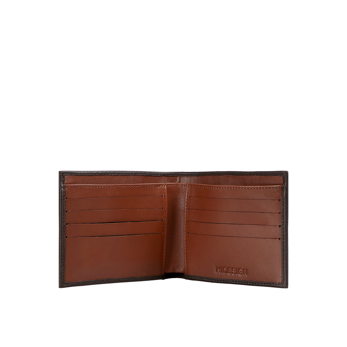 Ee 017Sc  Brown Leather Bi-Fold Wallet