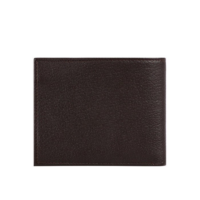 Ee 017Sc  Brown Leather Bi-Fold Wallet