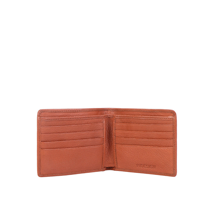Ee 017Sc  Tan Leather Bi-Fold Wallet