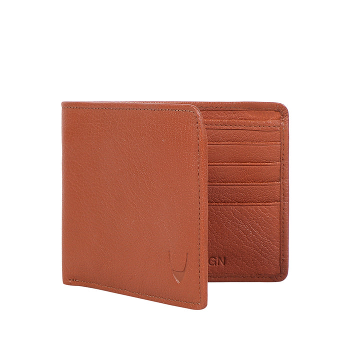 Ee 017Sc  Tan Leather Bi-Fold Wallet