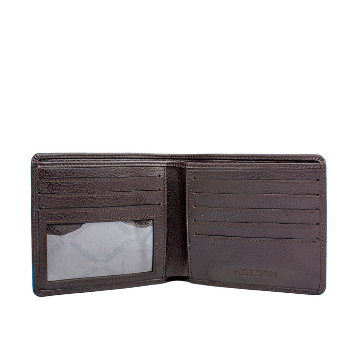 Ee 036-02  Brown Leather Bi-Fold Wallet