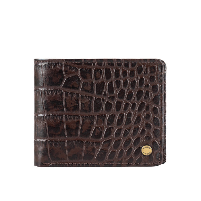 Ee 036-02  Brown Leather Bi-Fold Wallet