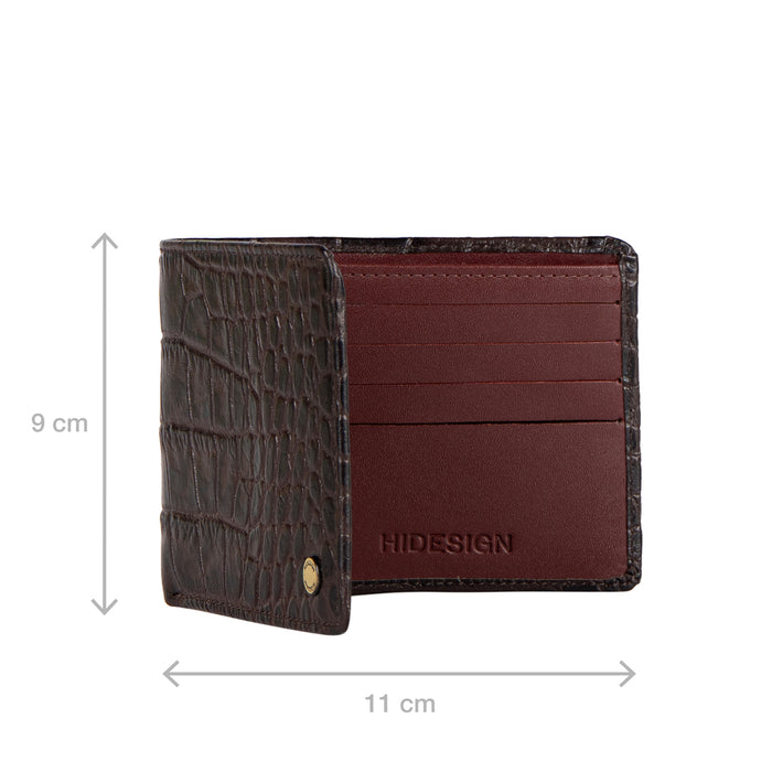 Ee 036-02  Brown Leather Bi-Fold Wallet