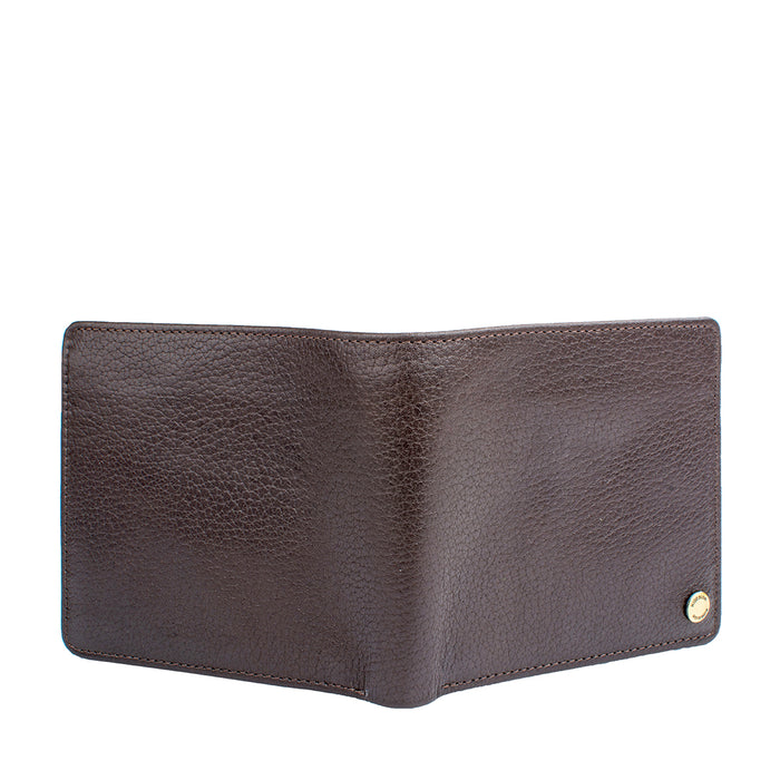 Ee 036-02  Brown Leather Bi-Fold Wallet