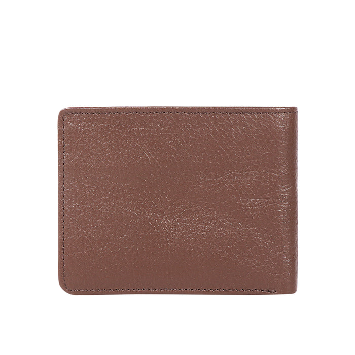 Ee 036-02  Brown Leather Bi-Fold Wallet