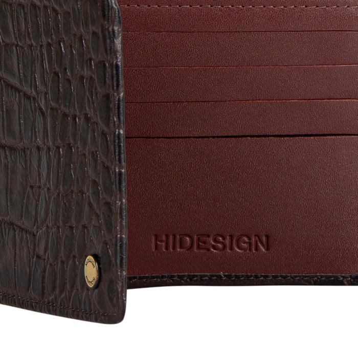 Ee 036-02  Brown Leather Bi-Fold Wallet