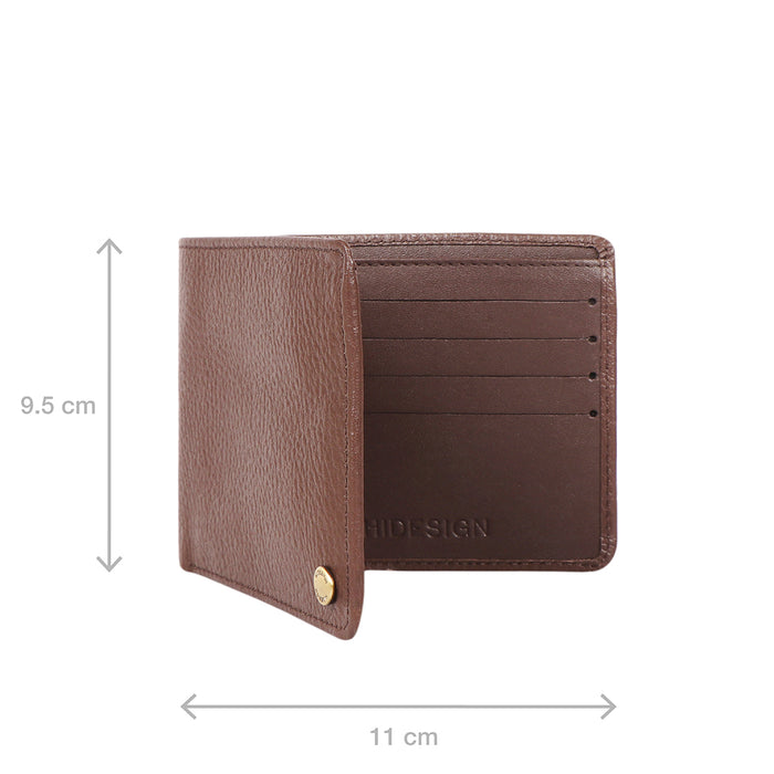 Ee 036-02  Brown Leather Bi-Fold Wallet