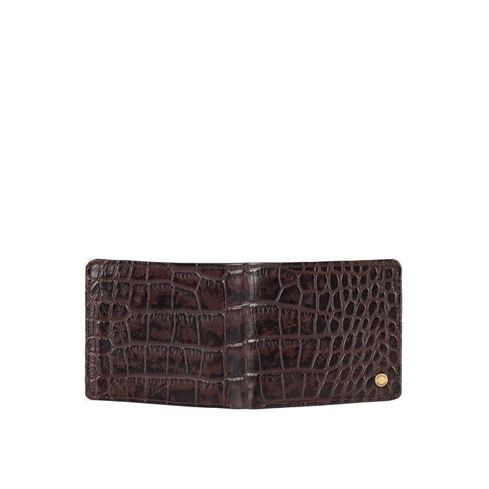 Ee 036-02  Brown Leather Bi-Fold Wallet