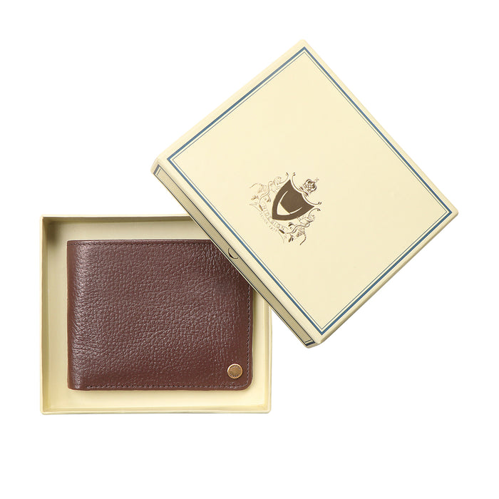 Ee 036-02  Brown Leather Bi-Fold Wallet