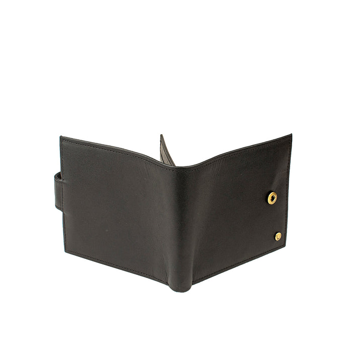 Ee 2020Sc  Black Leather Bi-Fold Wallet
