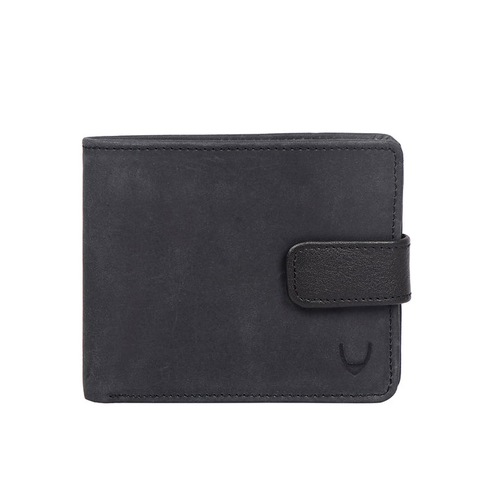 Ee 272-010  Black Leather Bi-Fold Wallet