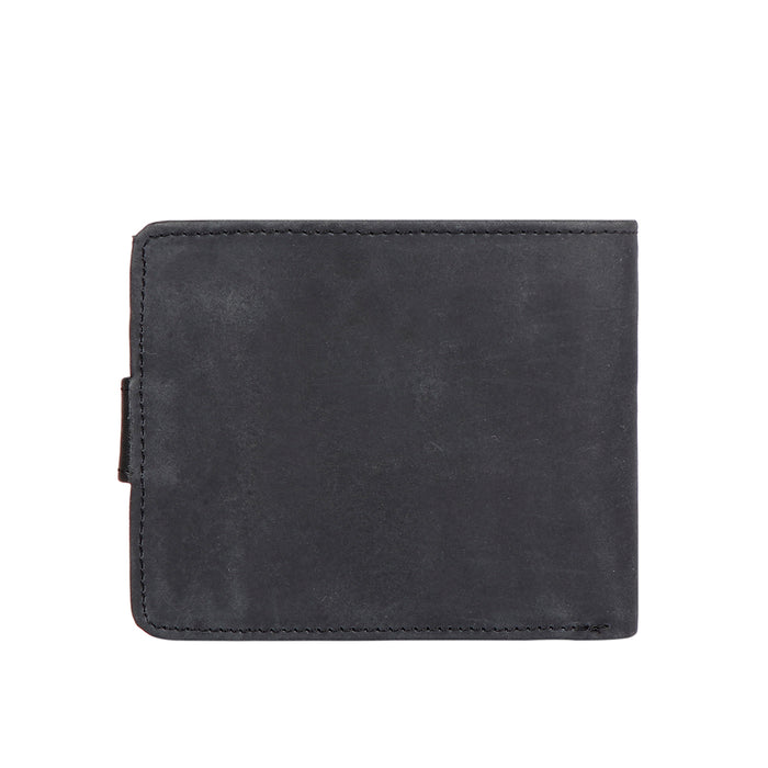 Ee 272-010  Black Leather Bi-Fold Wallet