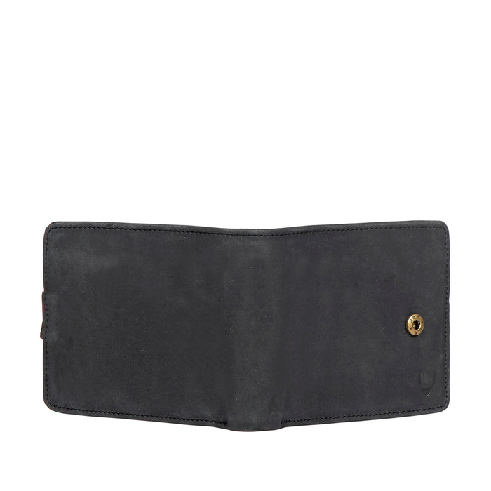 Ee 272-010  Black Leather Bi-Fold Wallet