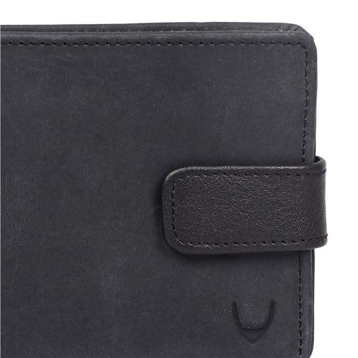 Ee 272-010  Black Leather Bi-Fold Wallet