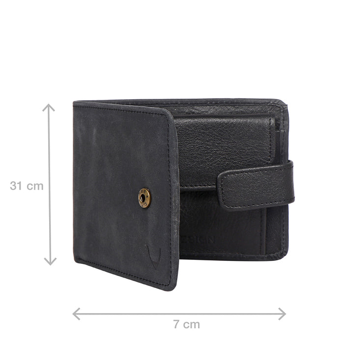 Ee 272-010  Black Leather Bi-Fold Wallet