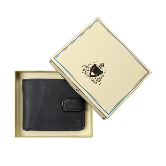Ee 272-010  Black Leather Bi-Fold Wallet