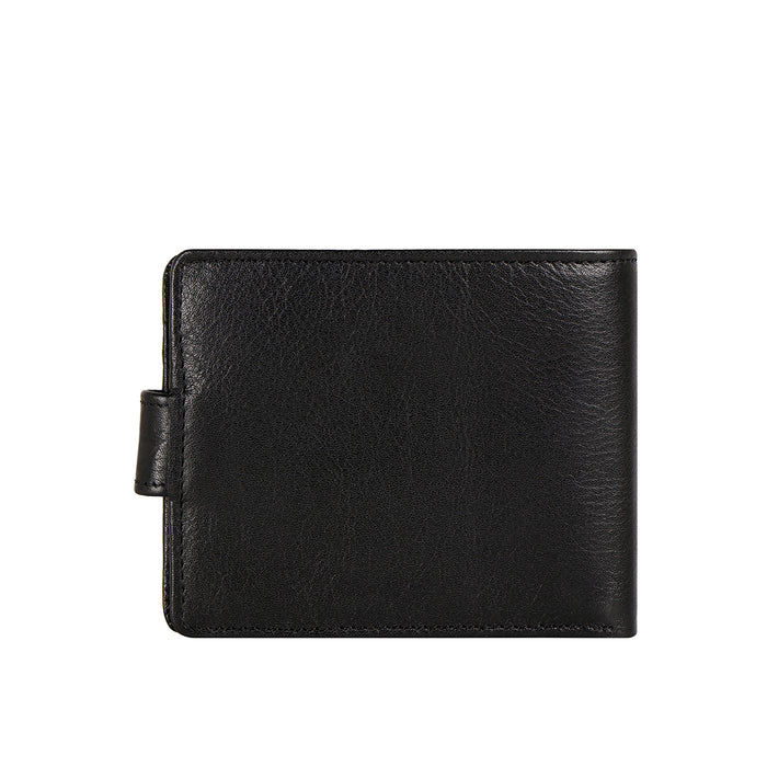 Ee 272-017  Black Leather Bi-Fold Wallet