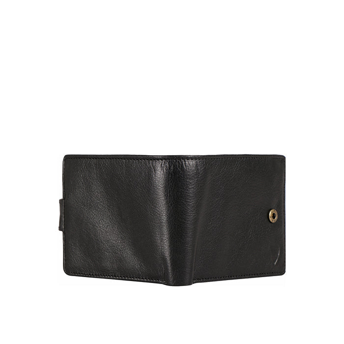 Ee 272-017  Black Leather Bi-Fold Wallet