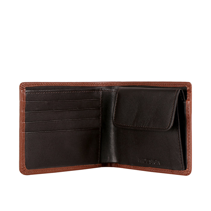 Ee 273-010  Tan Leather Bi-Fold Wallet