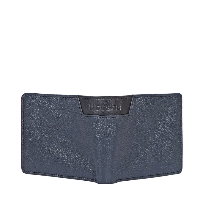 Ee 311-36  Blue Leather Bi-Fold Wallet