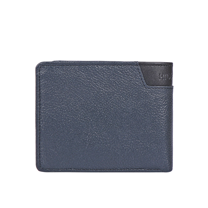 Ee 311-36  Blue Leather Bi-Fold Wallet