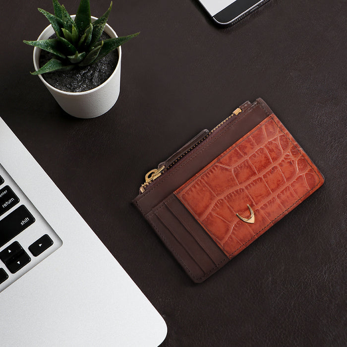 Ee 325-Ch Tan Leather Card Holder