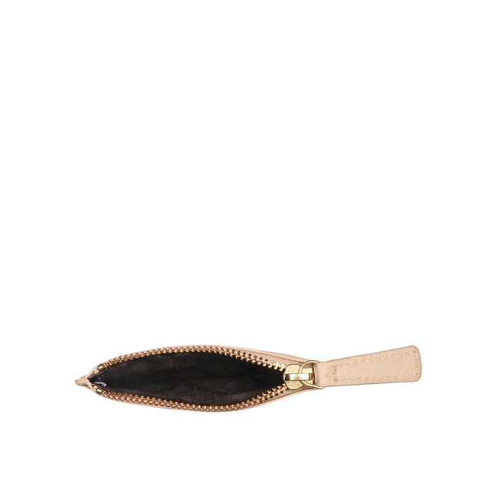 Ee 326 Ch Nude Leather Card Holder