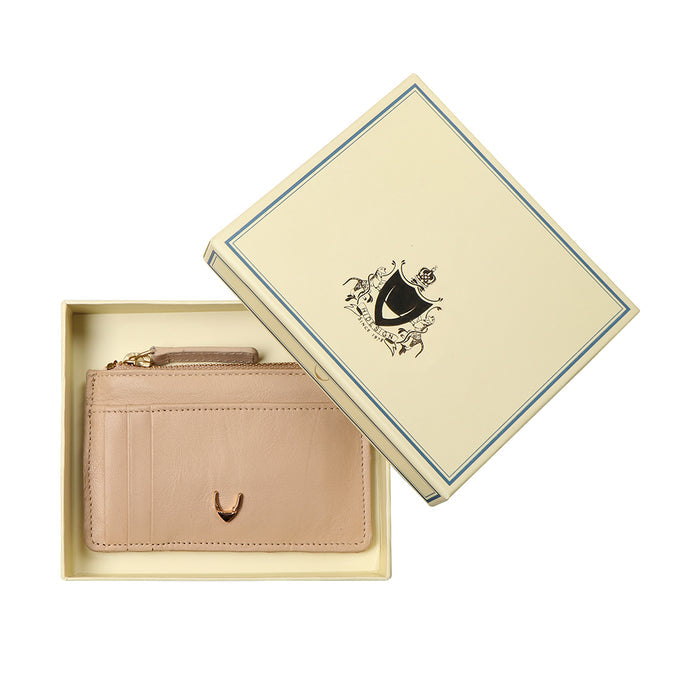 Ee 326 Ch Nude Leather Card Holder