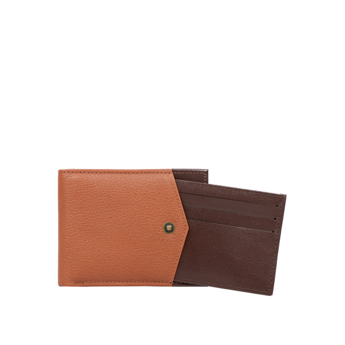 Ee 331-017 Tan Leather Bi-Fold Wallet