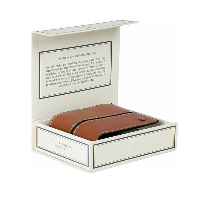 Ee 336-2020 Tan Leather Bi-Fold Wallet
