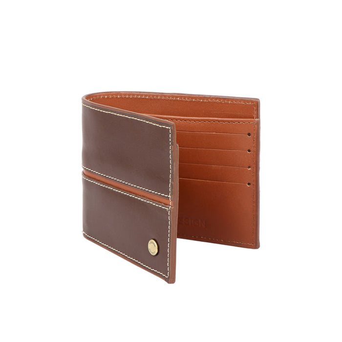Ee 337-017 Brown Leather Bi-Fold Wallet