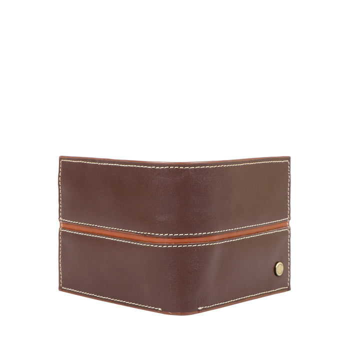 Ee 337-017 Brown Leather Bi-Fold Wallet