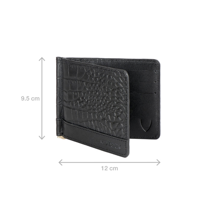 Ee 346-315 Black Leather Money Clip