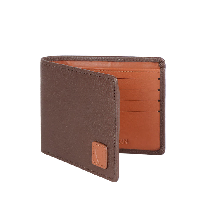 Ee 347-036 Brown Leather Bi-Fold Wallet