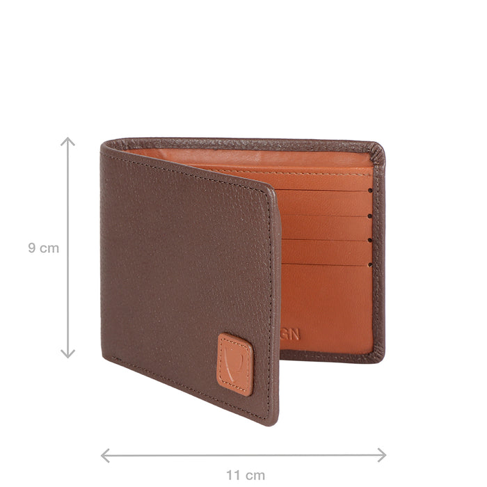 Ee 348-017 Brown Leather Bi-Fold Wallet