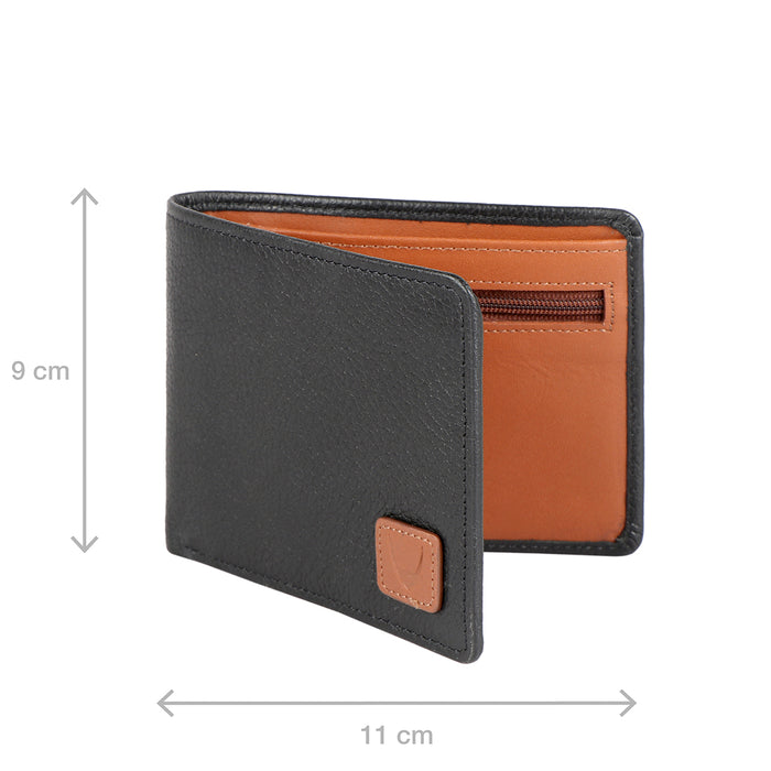 Ee 349-039 Black Leather Bi-Fold Wallet