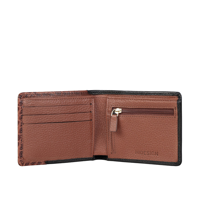 Ee 353-039 Black Leather Bi-Fold Wallet