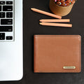 Ee 357-036 Tan Leather Bi-Fold Wallet