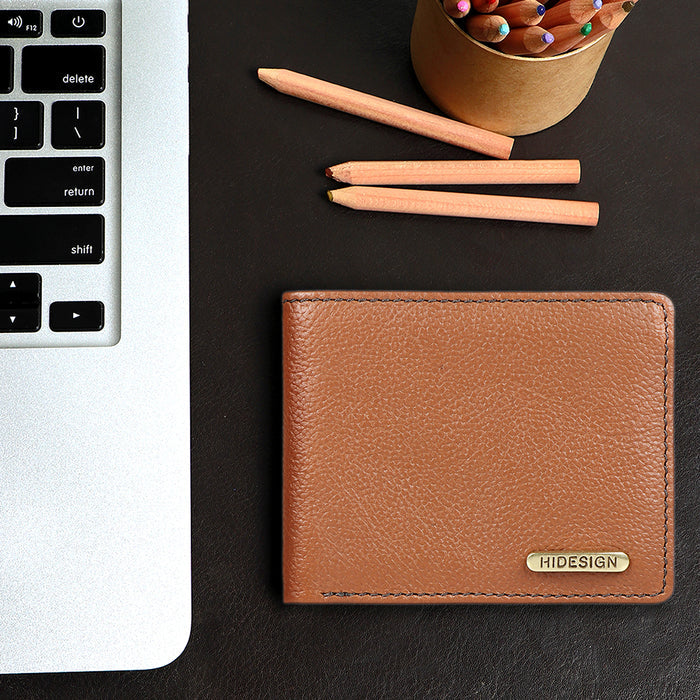 Ee 357-036 Tan Leather Bi-Fold Wallet