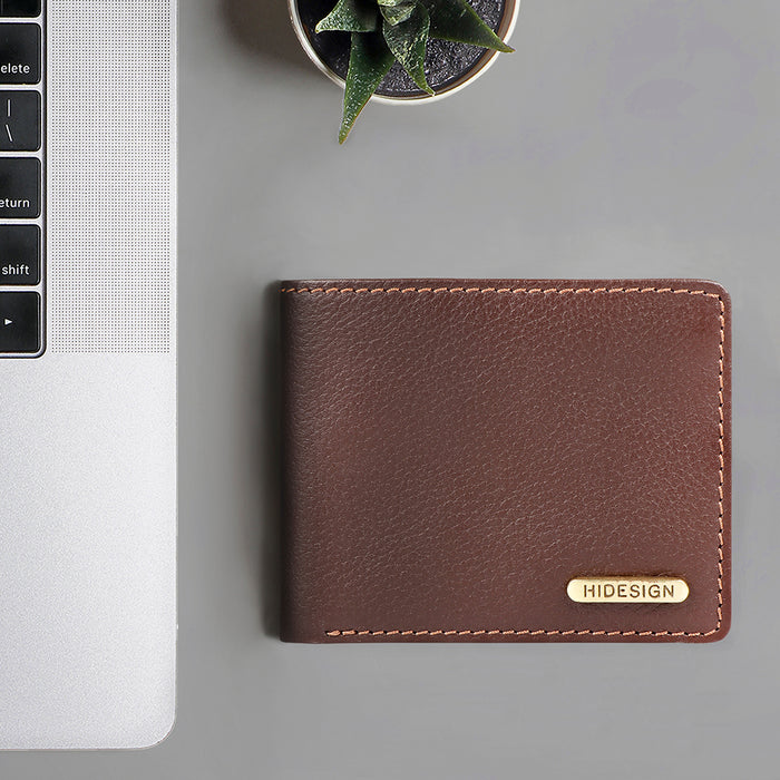 Ee 358-017 Brown Leather Bi-Fold Wallet
