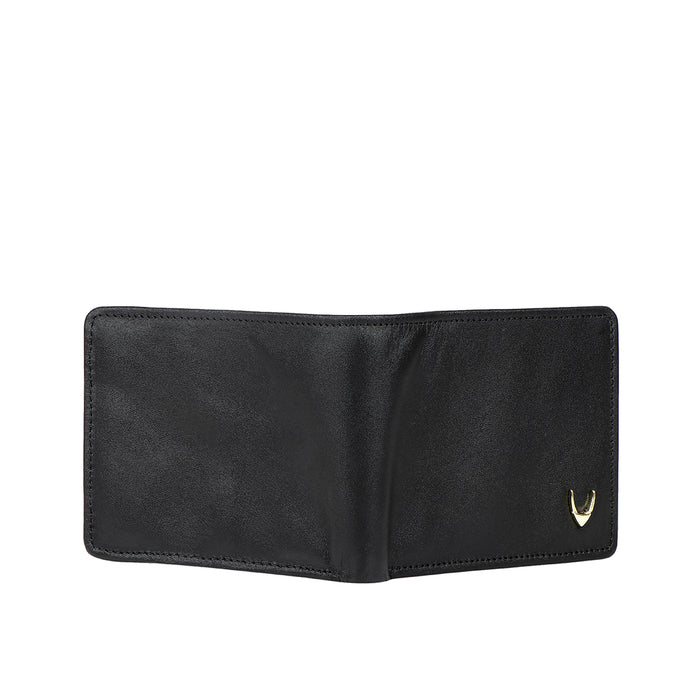 Ee 386-010  Black Leather Bi-Fold Wallet
