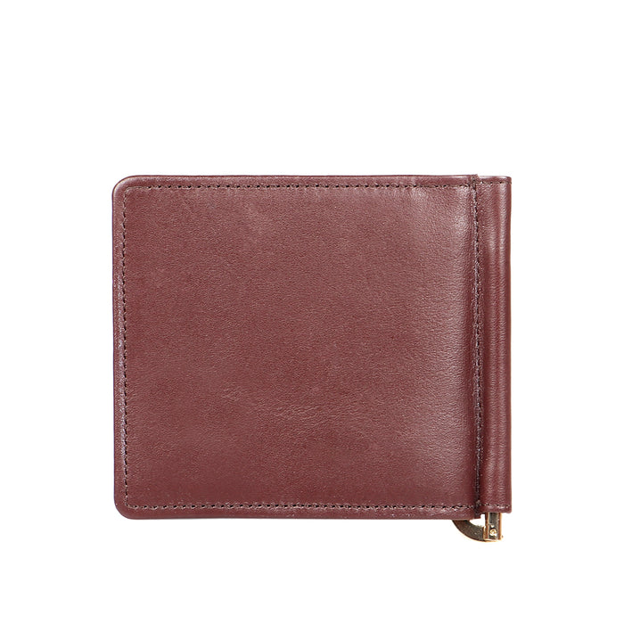 Ee 386-Mc  Brown Leather Money Clip