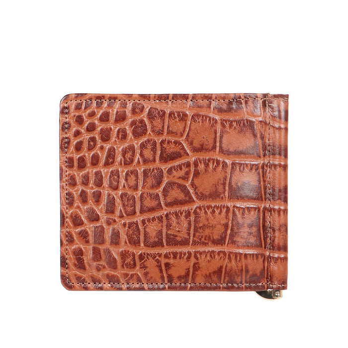 Ee 386-Mc  Tan Leather Money Clip