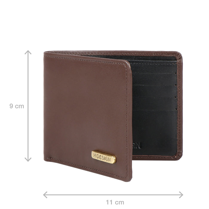 Ee 387-017  Brown Leather Bi-Fold Wallet