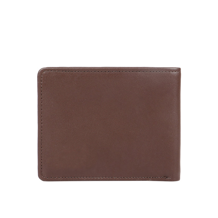 Ee 387-017  Brown Leather Bi-Fold Wallet