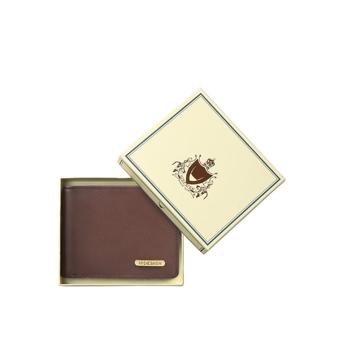 Ee 387-017  Brown Leather Bi-Fold Wallet