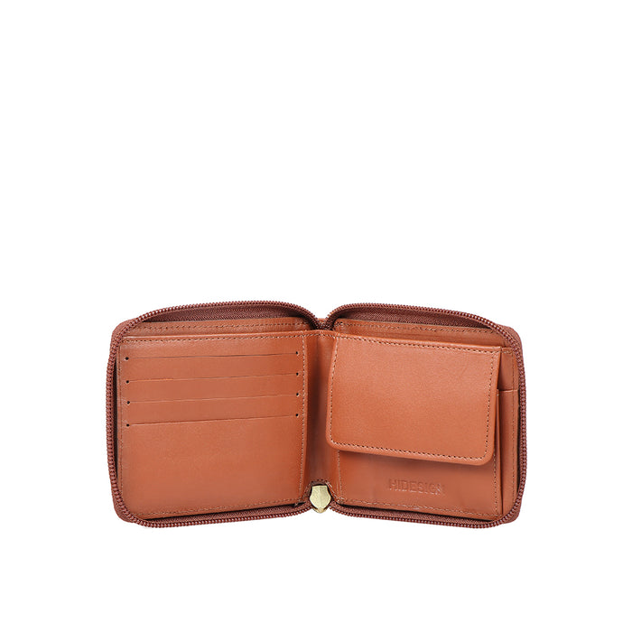Ee 387-030  Tan Leather Zip Around Wallet