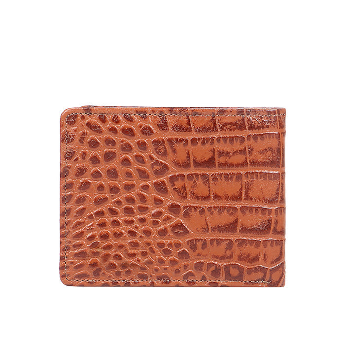 Ee 387-2021S  Tan Leather Bi-Fold Wallet